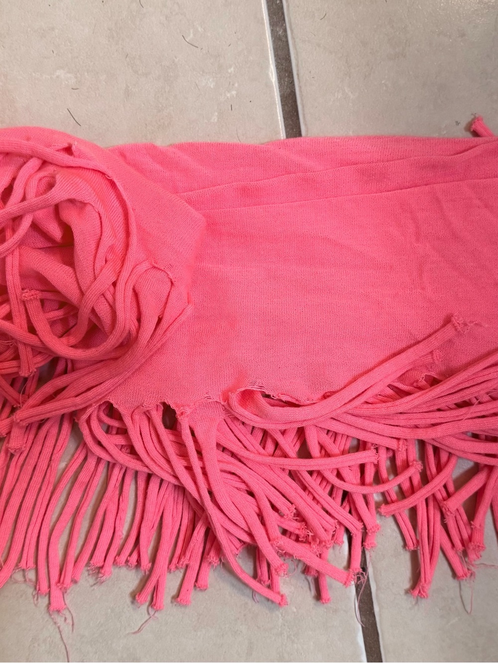 Rue21 Hot Pink Fringe Scarf